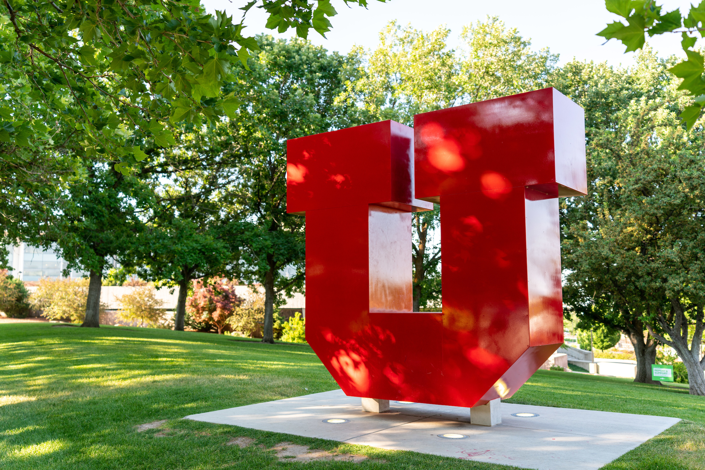 image of the Block U installation on the University of Utah campus